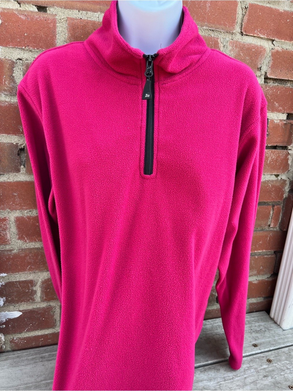 Mossi Hot Pink Quarter-Zip Fleece Pullover